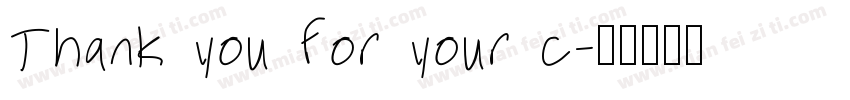 Thank you for your c字体转换